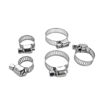 Collier de serrage en acier inoxydable de type européen/britannique 10/16 à vis sans fin pour tuyaux, accessoires de quincaillerie pour kayak, yacht et bateau