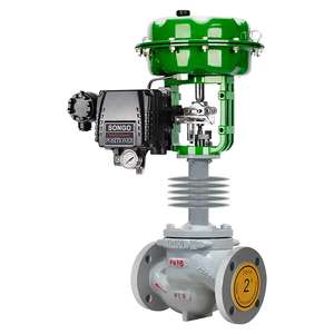 WCB Van Điều Tiết Một Chỗ Ngồi Bằng Khí Nén Loại Tản Nhiệt Van Cầu Điều Khiển Màng Khí Nén DN80 - Product Image 2