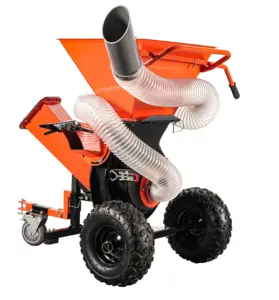 Multi-functional branch crusher 7HP gasoline leaf litter vacuum plus forestry wood chipper machine