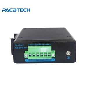 10/100m תעשייתי 2 יציאה rj45 poe כדי ממיר מדיה סיבים עבור מצלמת IP חיצונית באמצעות מעקה din להתקין - Product Image 4