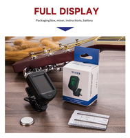 Mini accordeur numérique LCD de guitare accordeur rotatif à pince pour guitare acoustique chromatique violon de basse ukulélé accessoires de guitare
