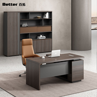 Bureau de direction en bois en forme de L de haute qualité pour la maison, avec serrure à combinaison mécanique, vente en gros