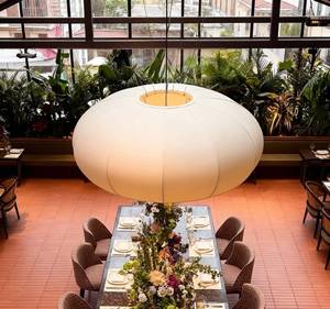 <span class=keywords><strong>Lampadario</strong></span> ristorante Vintage in tessuto rotondo Hotel Lobby zona pranzo grandi dimensioni personalizzano <span class=keywords><strong>lampadario</strong></span> decorativo appeso <span class=keywords><strong>paralume</strong></span> - Product Image 6