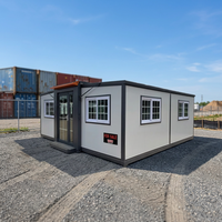 Casa Modular Prefabricada de Acero de 20 pies, Expandible, Tipo Contenedor, 3 Dormitorios, 1 Baño, Oficina, Apartamento, Villa, Hospital