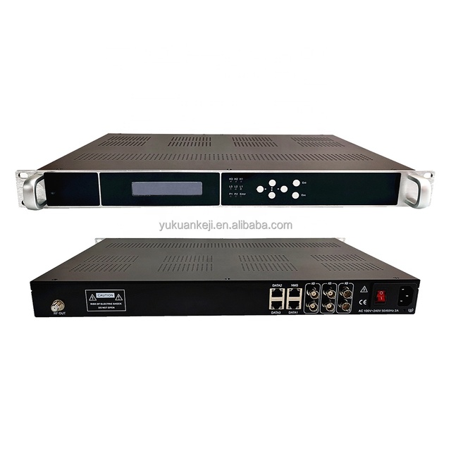 16-in-1 IP ASI Input & RF Output IP QAM Modulator for Digital TV with 3*128 IP Inputs and Web-based Management