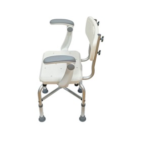 Chaise de douche Good Partner en alliage d'aluminium, rotative, avec accoudoirs rabattables, pour personnes âgées, adultes et femmes enceintes - Product Image 2