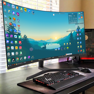 Rebekah Factory OEM ODM Moniteur incurvé Écran d'affichage 4k Moniteur d'ordinateur 2k <span class=keywords><strong>144Hz</strong></span> <span class=keywords><strong>24</strong></span> 27 32 34 <span class=keywords><strong>pouces</strong></span> Moniteur LCD ultra-large - Product Image 2