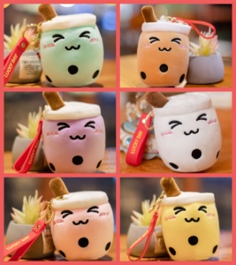 Vente en gros usine, personnalisé, porte-clés et accessoires en peluche en forme de tasse de thé aux perles de 4 pouces, petit cadeau promotionnel doux - Product Image 4