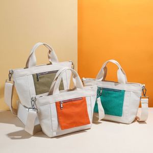 Bolso bandolera de algodón personalizado para mujer con asa de cuerda, bolso de trabajo informal Hobo para uso diario, bolso con correa de hombro ancha a la moda con logotipo - Product Image 3