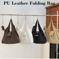 Bolsa de Hombro de Nailon Reciclado Plegable y Enrollable Personalizada, Nueva Llegada, Tamaño Mediano, para Uso Diario de Mujeres