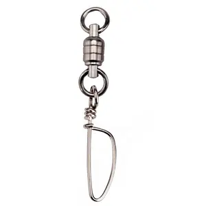 Deep Sea Commercial Longline Fishing Stainless Steel Ball Bearing Swivel With 2 Rings Coast Lock