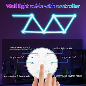 Lámpara de Pared LED Inteligente con Bluetooth, USB, Luz Nocturna Ambiental DIY, Barra de Luz RGB con Ritmo Musical, Retroiluminación para Decoración de Dormitorio o Sala de Juegos - Product Image 4