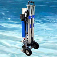 Système de filtration d'eau portable à poussée manuelle 500L/H, membrane d'osmose inverse pour le nettoyage des fenêtres, eau pure, panneau solaire, machine à laver