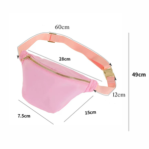 Sac banane unisexe classique en nylon OEM/ODM, forme carrée, fermeture éclair, étanche, pour voyage et usage quotidien en extérieur, 28x7x18 cm - Product Image 5