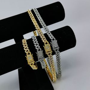 <span class=keywords><strong>Collana</strong></span> a Catena Cubana Iced Out Bling da 8mm con Diamanti CZ Completi, Gioielli da <span class=keywords><strong>Uomo</strong></span> e Donna - Product Image 6