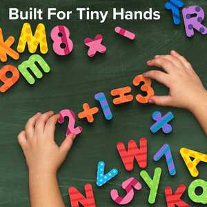 Ensemble de lettres majuscules et minuscules magnétiques en EVA coloré, style Art Déco, aimants pour réfrigérateur, pour enfants de 3 ans et plus, apprentissage ludique et divertissant - Product Image 2