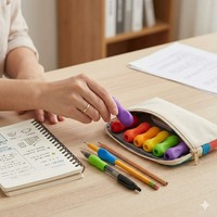 Agarraderas de Silicona para Lápices, para Ejercicios de Dedos de Niños y Mejora de la Postura, Juego de Soportes para Lápices