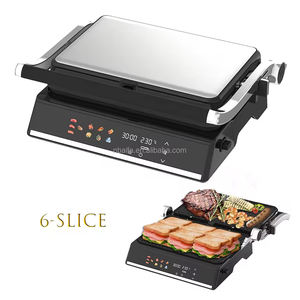Aifa 34*23cm XL <span class=keywords><strong>XXL</strong></span> Plaque détachable à 6 tranches <span class=keywords><strong>Grill</strong></span> <span class=keywords><strong>Panini</strong></span> professionnel 2200W 2000W Grande grille de contact mécanique avec minuterie - Product Image 3