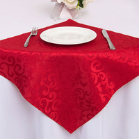 Serviette de table pliée lavable Dailu en tissu jacquard damassé polyester, motif floral bleu et rouge, personnalisée, pour mariage et fête, couleur violet