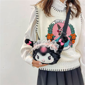 Trọng lượng nhẹ sang trọng Túi Kawaii phim hoạt hình mô hình lưới TRIM Crossbody tổ chức cho cô gái đi du lịch - Product Image 1