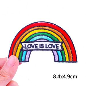 Patch brodé LGBT à thermocoller pour vêtements, patchs arc-en-ciel de haute qualité pour vêtements, DIY - Product Image 4
