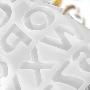 Số Bảng Chữ Cái Nhựa Silicone Khuôn 26 Chữ Cái Tiếng Anh Tự Làm Đồ Trang Sức Làm Keychain Epoxy Craft Đường Bánh - Product Image 3