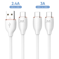Cable de Carga Rápida USB-C a USB-C PD OEM, 3A, 1m/2m/3m/Largo Personalizado, para Computadora con USB 3.0