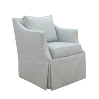 Fauteuil pivotant individuel de style américain moderne pour salon, mobilier de maison durable avec accoudoir incliné et housse en tissu, idéal pour villa