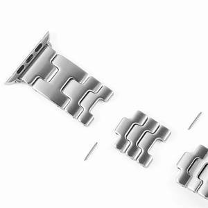 Satine Grand <span class=keywords><strong>H</strong></span> Links correa de acero inoxidable para Apple Watch Series 11 <span class=keywords><strong>Band</strong></span> 10 9 8 correa de pulsera de metal para Iwatch 42mm 46mm - Product Image 2