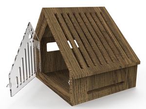 Mobili per Animali Domestici in Stile Moderno Cuccia da Interno Casetta per Gatti in Legno con Tiragraffi - Product Image 2