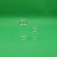 Flacons tubulaires en verre borosilicate transparent de qualité médicale de 3 ml et 10 ml avec bouchon en caoutchouc pour injection pharmaceutique