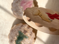 Sous-verres en bois massif sculptés sur mesure, style Noël, support pour sous-verres, décoration de Noël pour la maison, le bureau, tapis de table basse, tapis de bureau