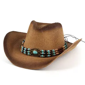 Соломенная шляпа в складку для мужчин и женщин, Панама с широкими полями, ковбойская, модная, ручной работы