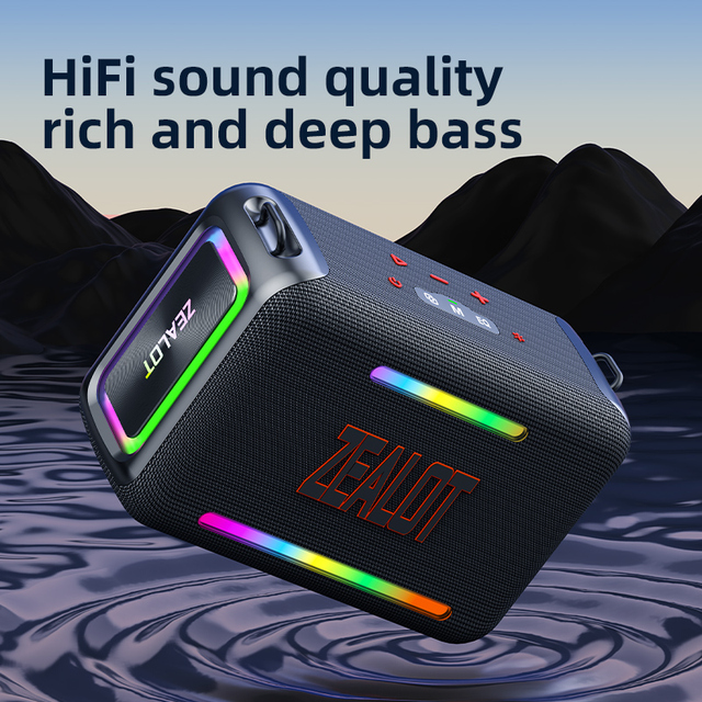 Zealot S95 120W High Power RGB LED Lighting Party Audio Device for Outdoor & Mobile Phone Use BT Speaker