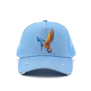 Les fabricants de chapeaux à quantité minimale de commande bas personnalisent la chasse aux hommes occidentaux pêche Vintage camion extérieur casquettes en maille 5 panneaux camion Snapback - Product Image 1