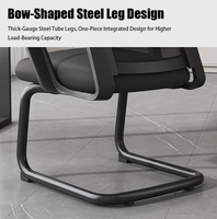 Chaise de bureau ergonomique moderne et confortable en acier inoxydable avec dossier, de haute qualité, pour la réception des visiteurs commerciaux