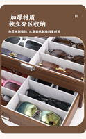 Étui de rangement et de présentation universel en bois vintage durable, finition personnalisée, 80 emplacements, double couche, pour lunettes de soleil, pour magasins d'optique