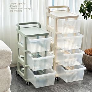 Chariot de Rangement Mobile Multi-Niveaux à Tiroirs pour Collations Jouets Fournitures de Bébé Étagère de Rangement pour Salon Desserte Utilitaire - Product Image 2
