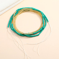 Perles de taille colorées de style bohème, chaîne ajustable, grande taille, africain, Non-étirable, chaîne de ventre, Bikini, bijoux de corps d'été