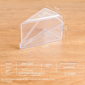 Boîte en plastique transparente en forme de triangle, qualité alimentaire, avec couvercle, pour tranches de gâteau, bonbons, cadeaux de fête, petits accessoires, emballage - Product Image 6