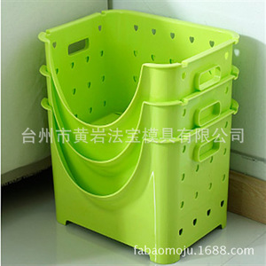 Kitchen Plastic Stackable <b>Storage</b> Basket <b>Vegetable</b> Rack Mold For Food <b>Storage</b> With Multifunctional Design - Product Image 4