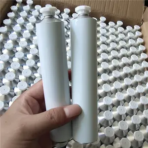 Colore Base in alluminio 30ml tubo vuoto in magazzino tubi per crema per mani con vernice ad olio MOQ piccoli residui pieghevoli
