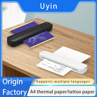 Printer Tato Termal Mini Uyin ST80 dengan Ukuran A4 Portabel Tanpa Tinta untuk Tato Foto Sementara Tersedia