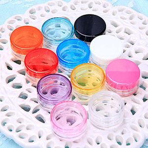 Tarros Cosméticos Redondos Personalizados de PS Transparente de 3g y 5g con Tapa de Rosca de Cristal para Brillo Labial, Manteca Corporal y Crema Facial - Product Image 1