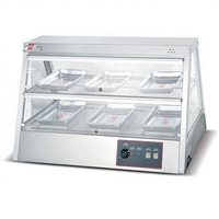 Vitrine chauffante électrique de comptoir pour aliments chauds