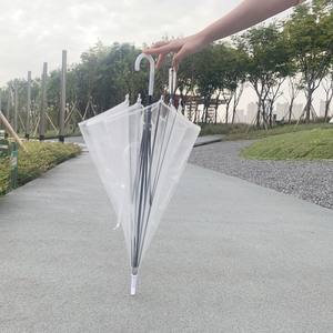Parapluie semi-automatique transparent à 8 baleines de 21 pouces, vente en gros, impression de logo personnalisée, couleur personnalisée, cadeaux d'affaires - Product Image 2