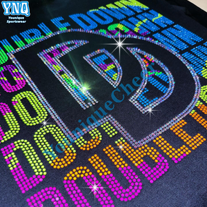 Low Minimum Cheerleading Hotfix <strong>Custom</strong> Rhinestone <strong>Heat</strong> <strong>Transfer</strong> Design Iron On T-shirt - Product Image 1