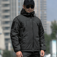 Veste d'hiver rembourrée coupe-vent en fibre technique pour homme, imperméable, camouflage tactique, isolée pour la chasse