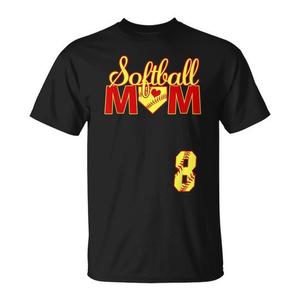 Camiseta Softball Mom número 8 estilo jersey de lanzamiento rápido con cuello redondo y manga corta para el día de la madre - Product Image 4