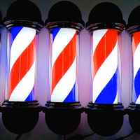 Panneaux lumineux spécialisés, lumières rotatives pour salons de coiffure, boîtes lumineuses pour salons, lumières LED pour salons de coiffure, poteaux de barbier modernes